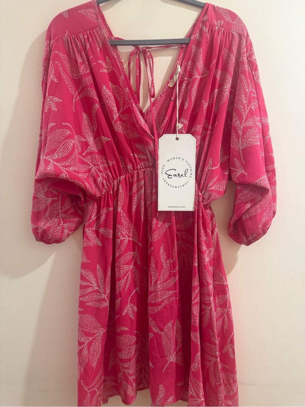 Easel Pink Printed Mini Dress